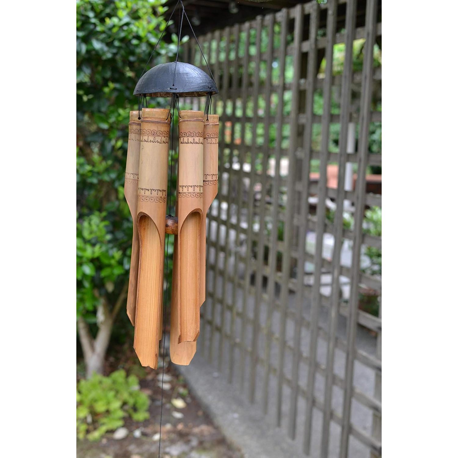 Campana de Viento de Bambú Cohasset 185 Grande Hecha a Mano