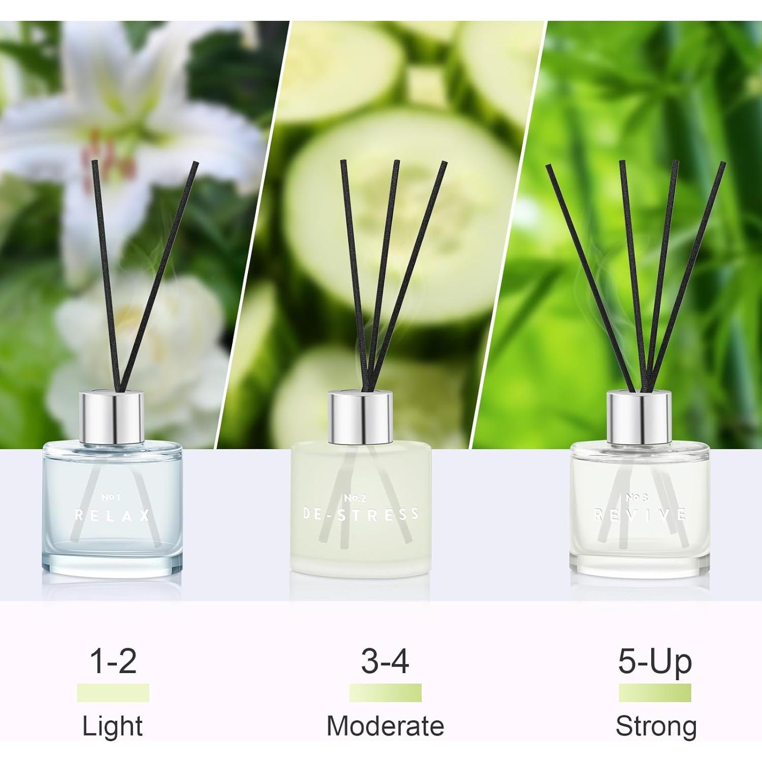 Set de 3 Difusores de Varilla DIUFJAG 150 ml Aroma Jazmín