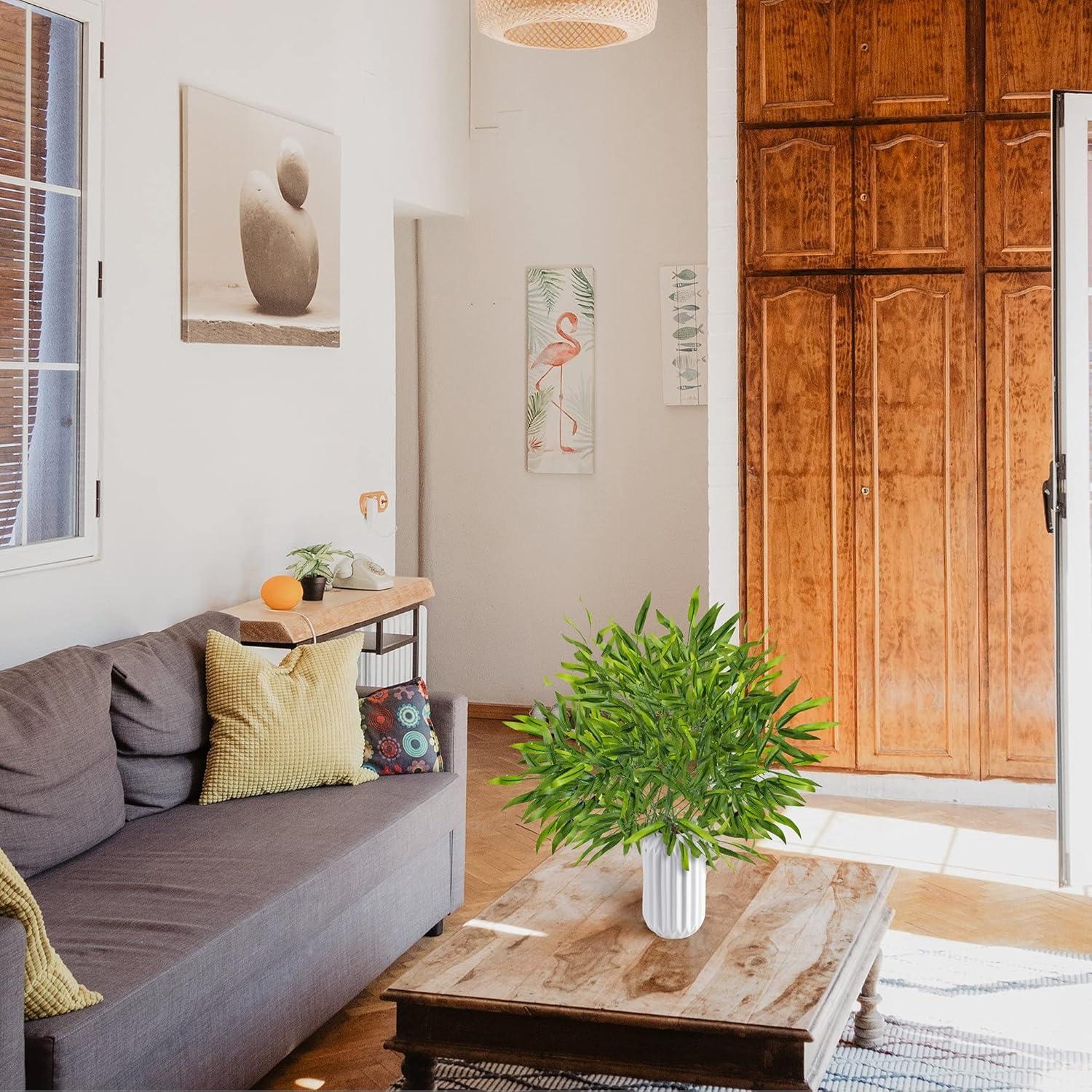 Ramas de Bambú Artificial Grand Verde - 6 Piezas 58 cm Decoración