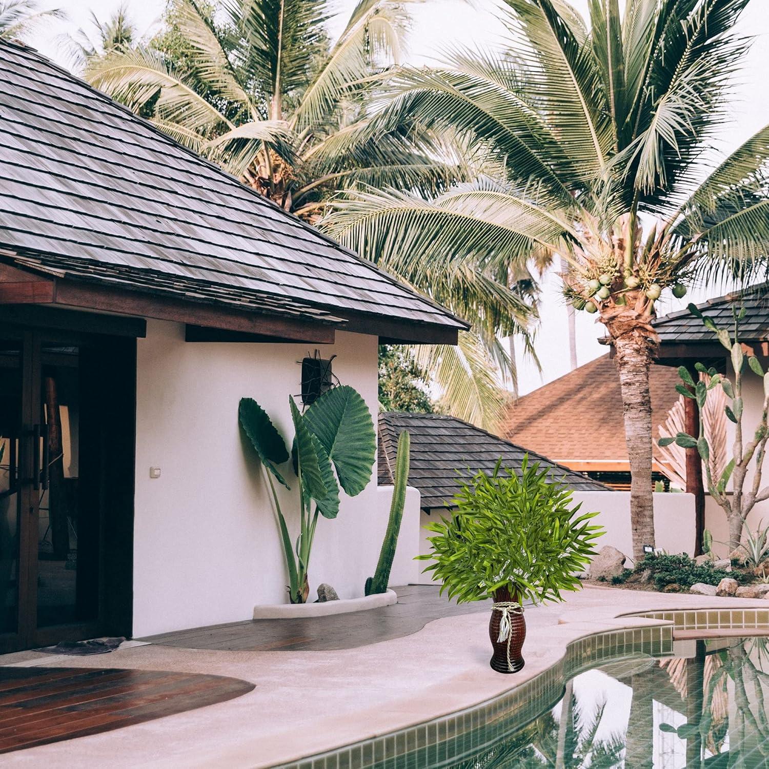 Ramas de Bambú Artificial Grand Verde - 6 Piezas 58 cm Decoración