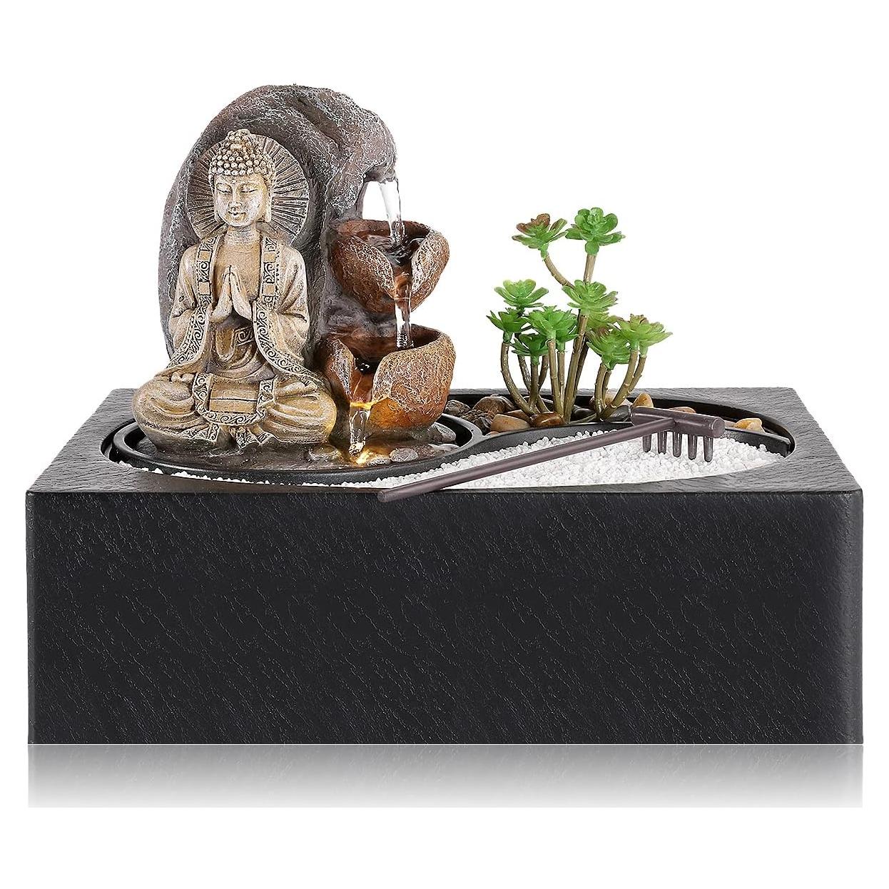 Fuente de Agua Interior WICHEMI con Luz LED 29x21x22.5cm