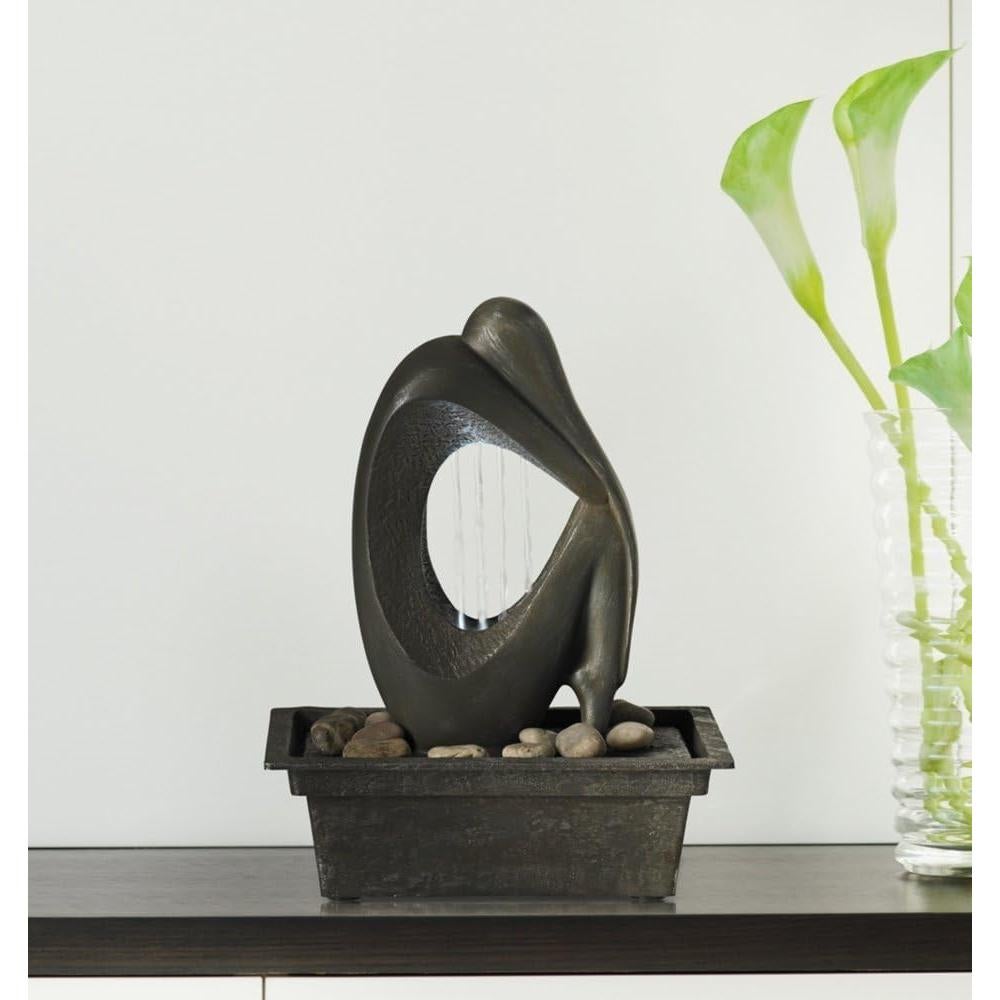 Fuente de Mesa LED John Timberland 25.4 cm Piedra Falsa