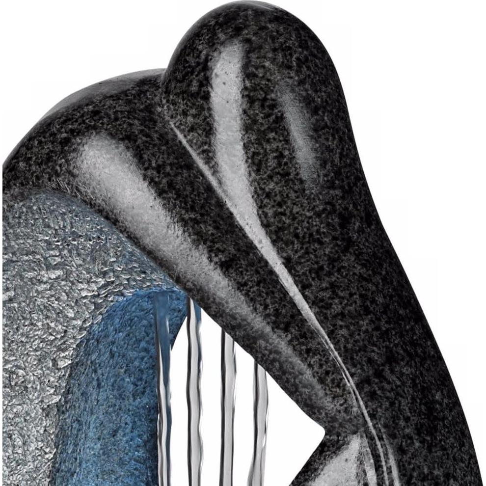 Fuente de Mesa LED John Timberland 25.4 cm Piedra Falsa