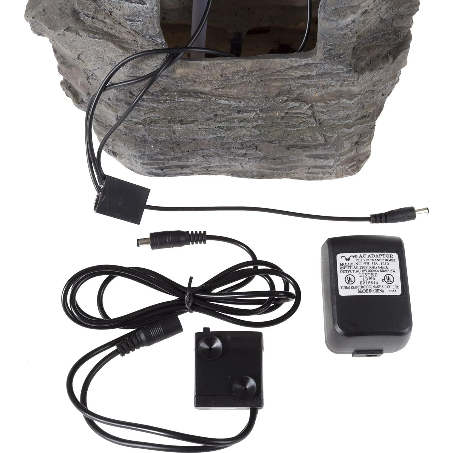 Fuente de Agua de Mesa Pure Garden con Cascada y Luces LED