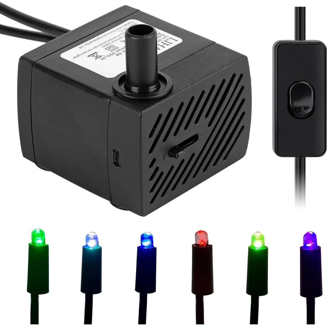 Fuente de Mesa Interior JOINDATAT con Luz LED y Rocas Naturales