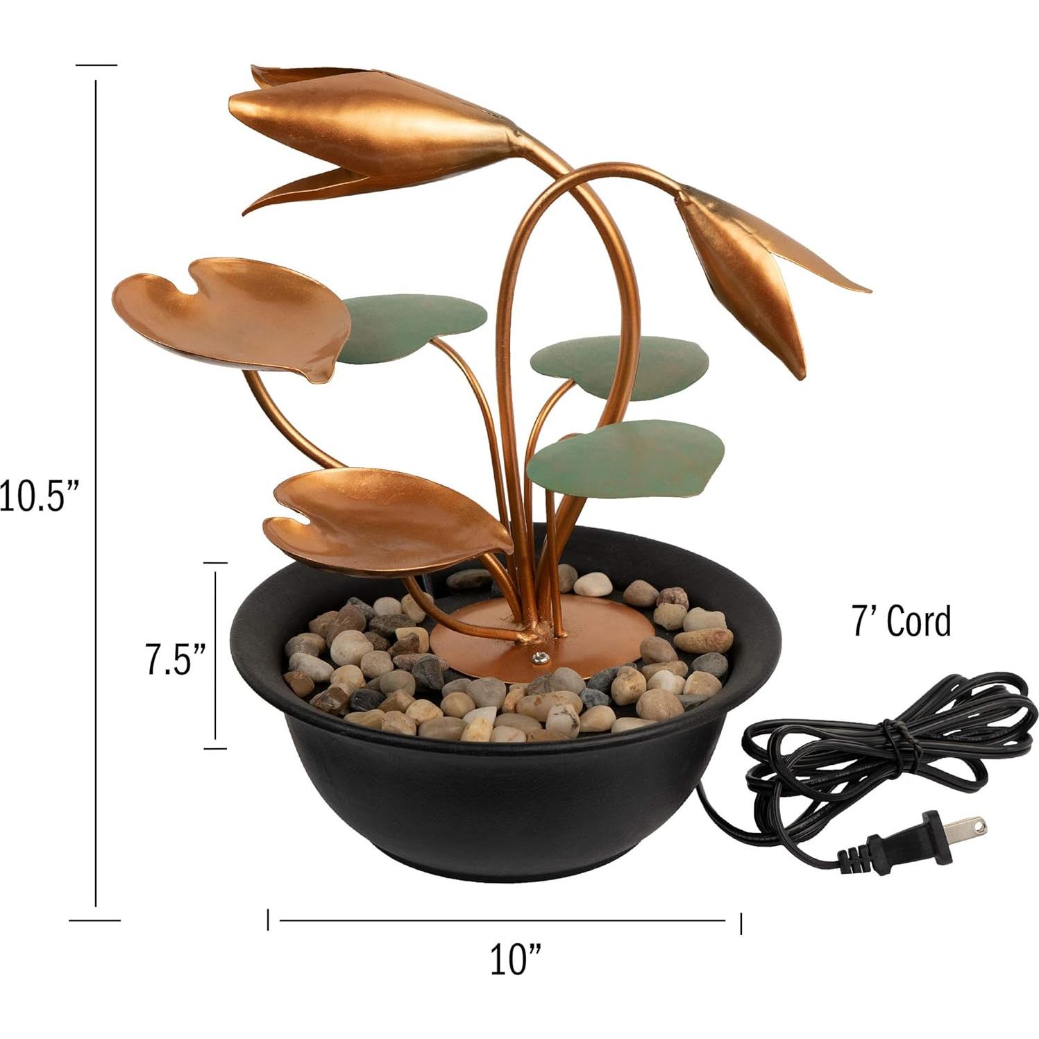 Fuente de Agua de Mesa Pure Garden 26.67 cm Decorativa