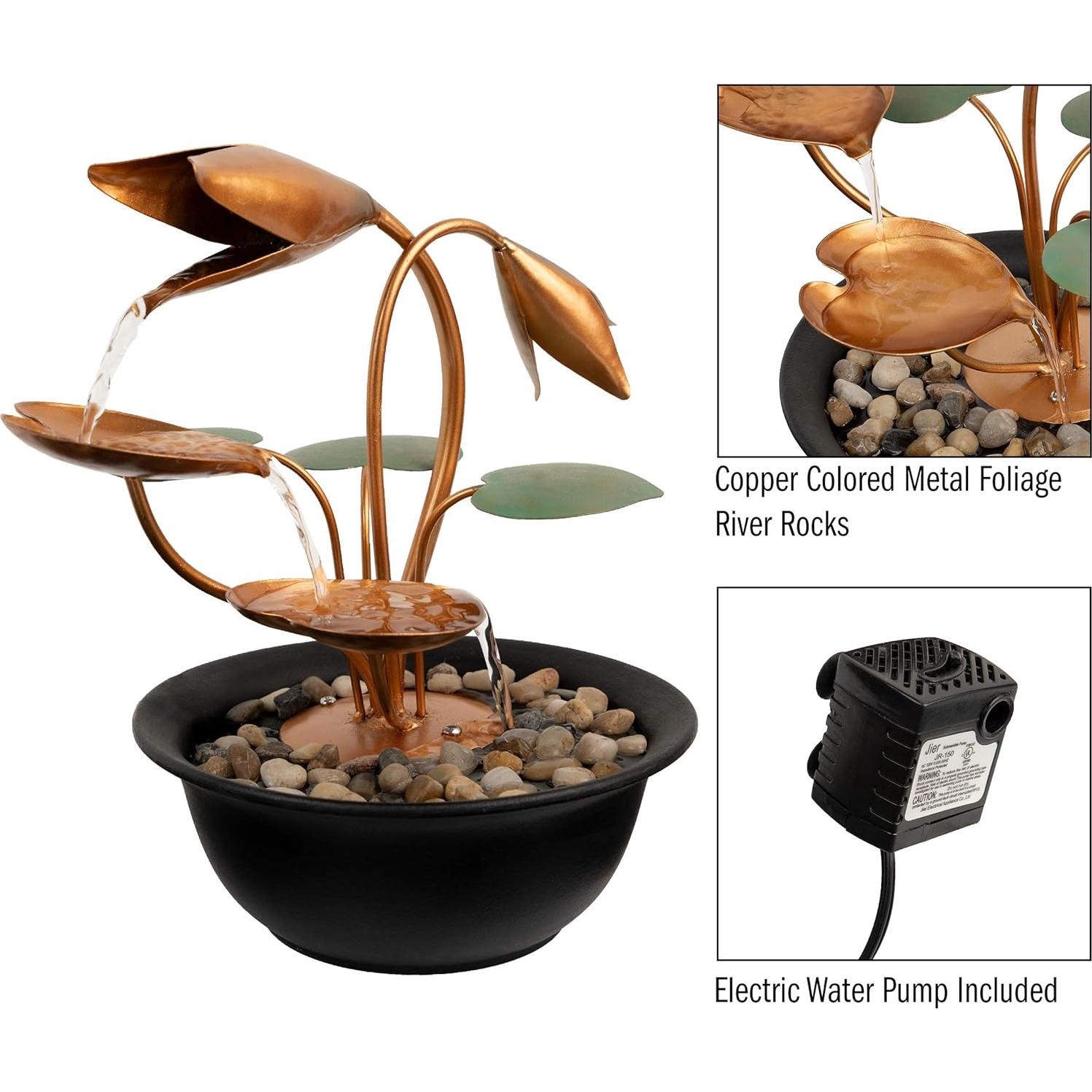 Fuente de Agua de Mesa Pure Garden 26.67 cm Decorativa