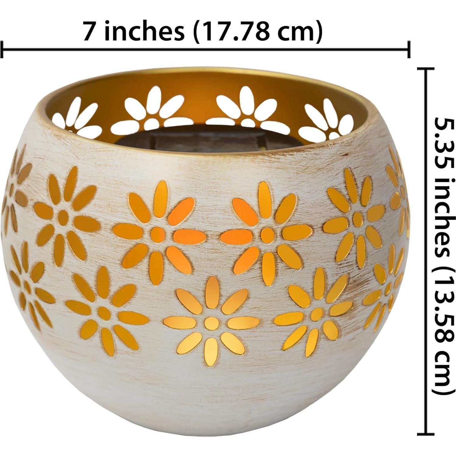 Linternas Solares Impermeables Cuenco de Fuego Solar 2-Pack