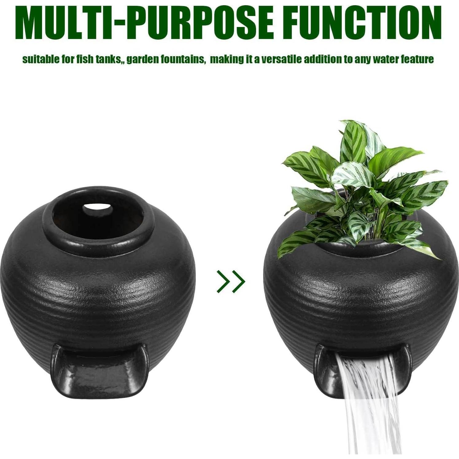 Jarrón de Cerámica Vintage Ibasenice para Fuente Acuática 9x8x4cm