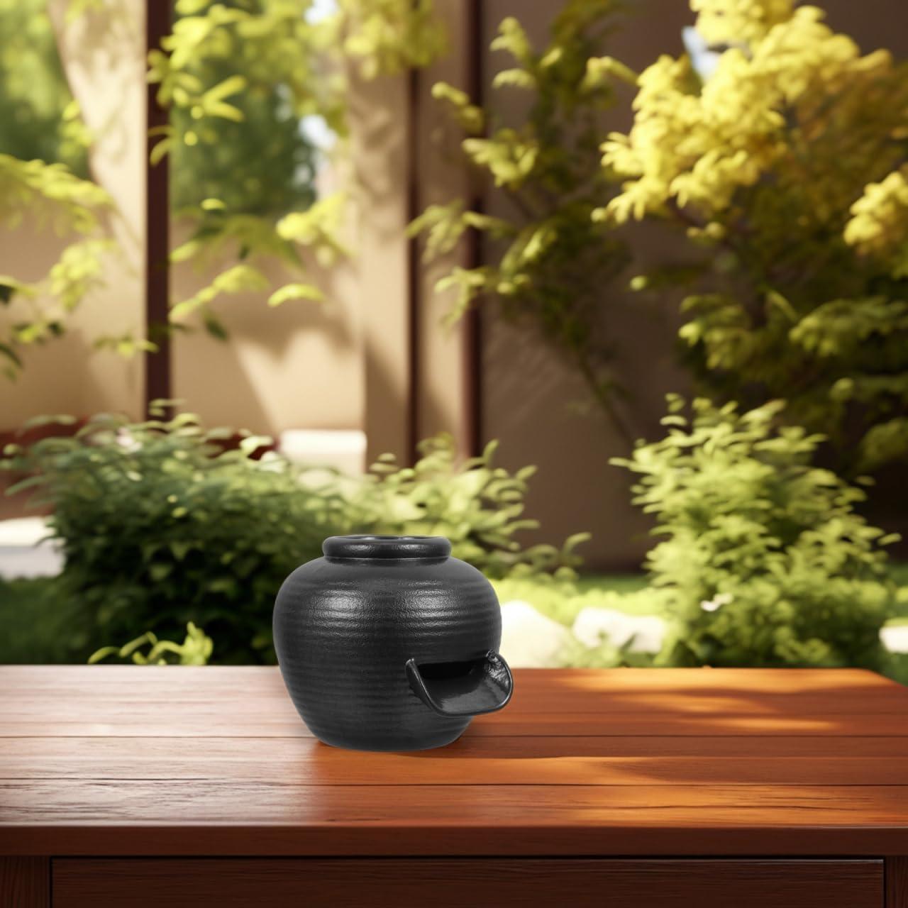 Jarrón de Cerámica Vintage Ibasenice para Fuente Acuática 9x8x4cm