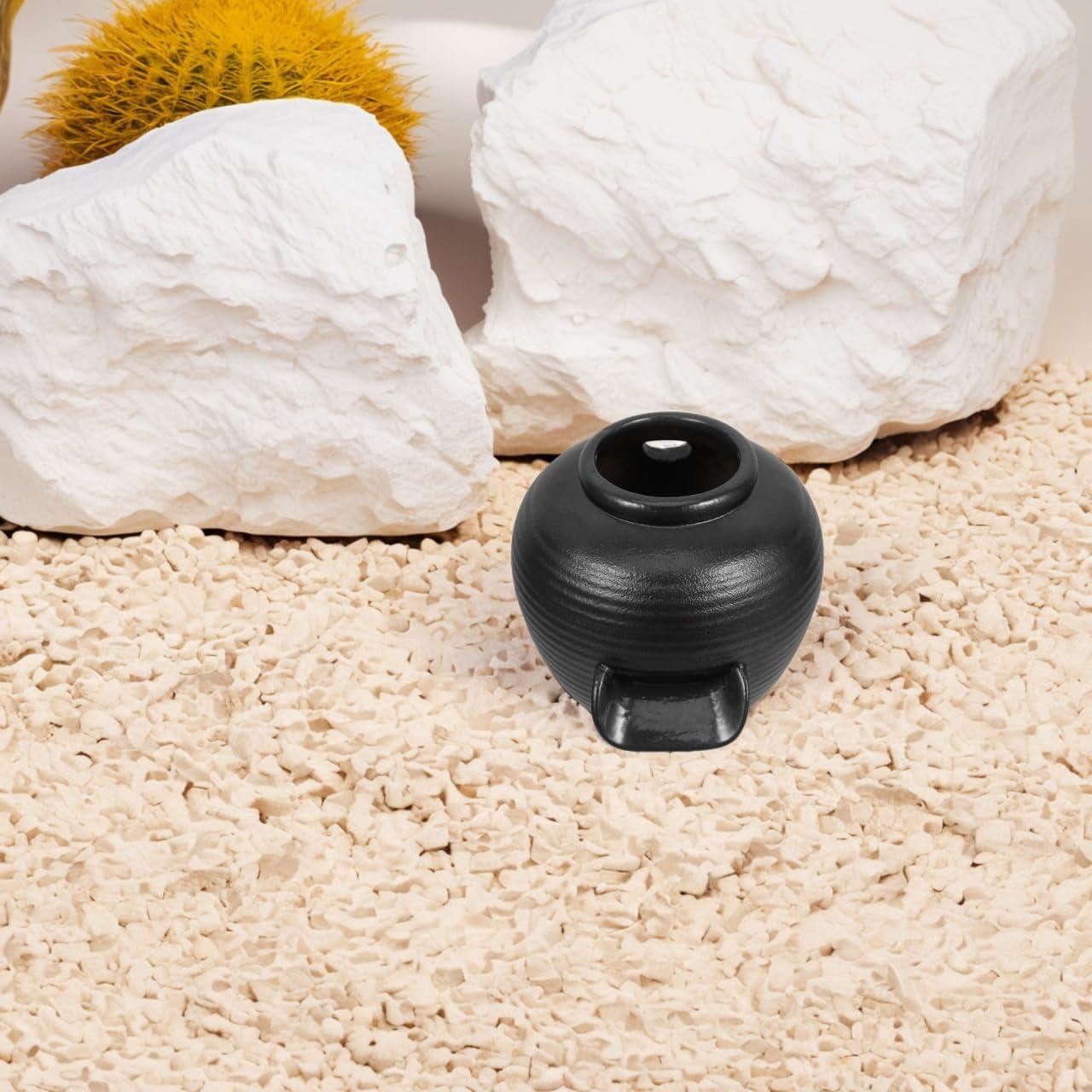 Jarrón de Cerámica Vintage Ibasenice para Fuente Acuática 9x8x4cm