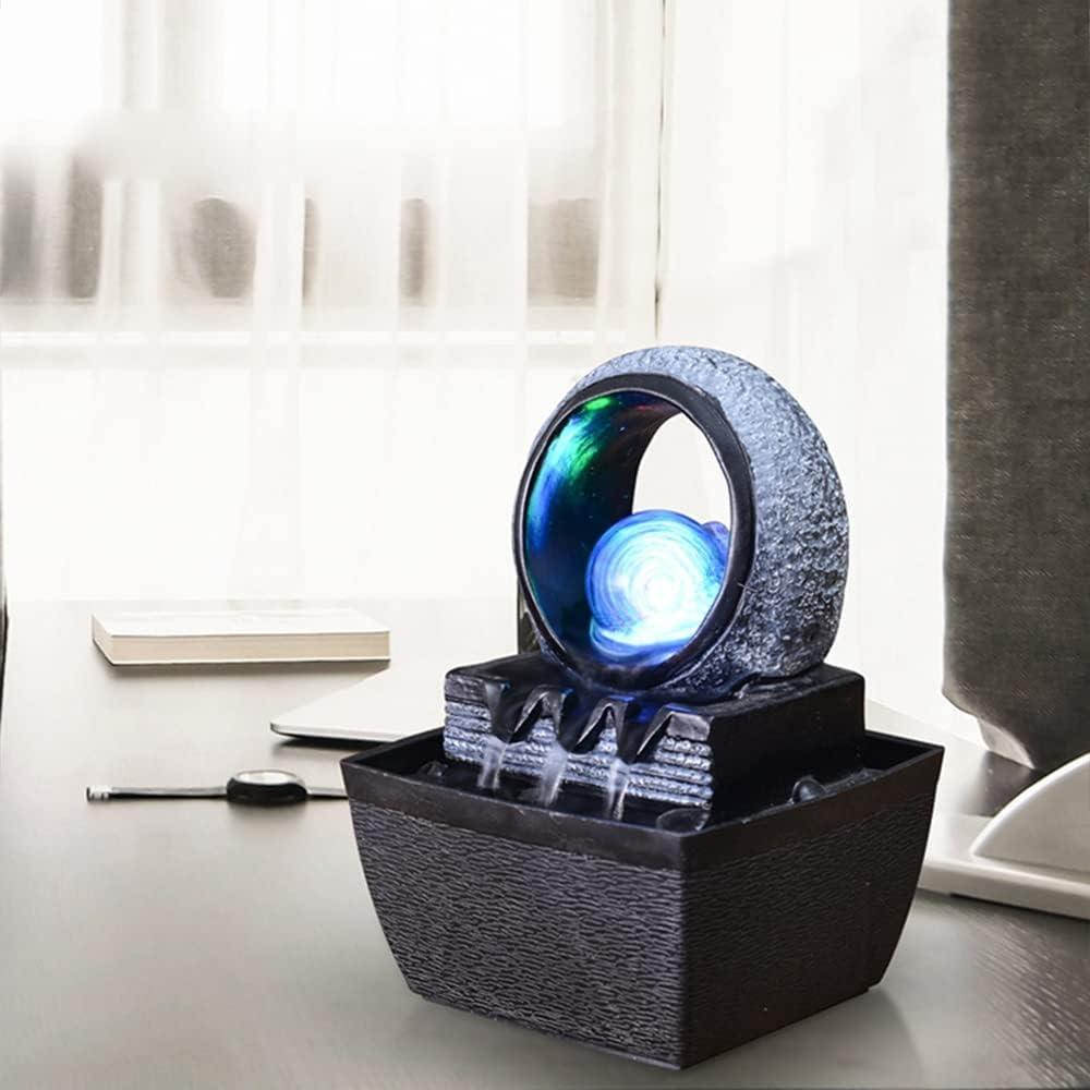Fuente de Agua de Mesa Gdrasuya10 con Luz LED y USB