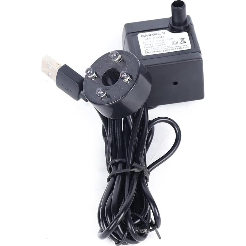 Fuente de Agua de Mesa Gdrasuya10 con Luz LED y USB