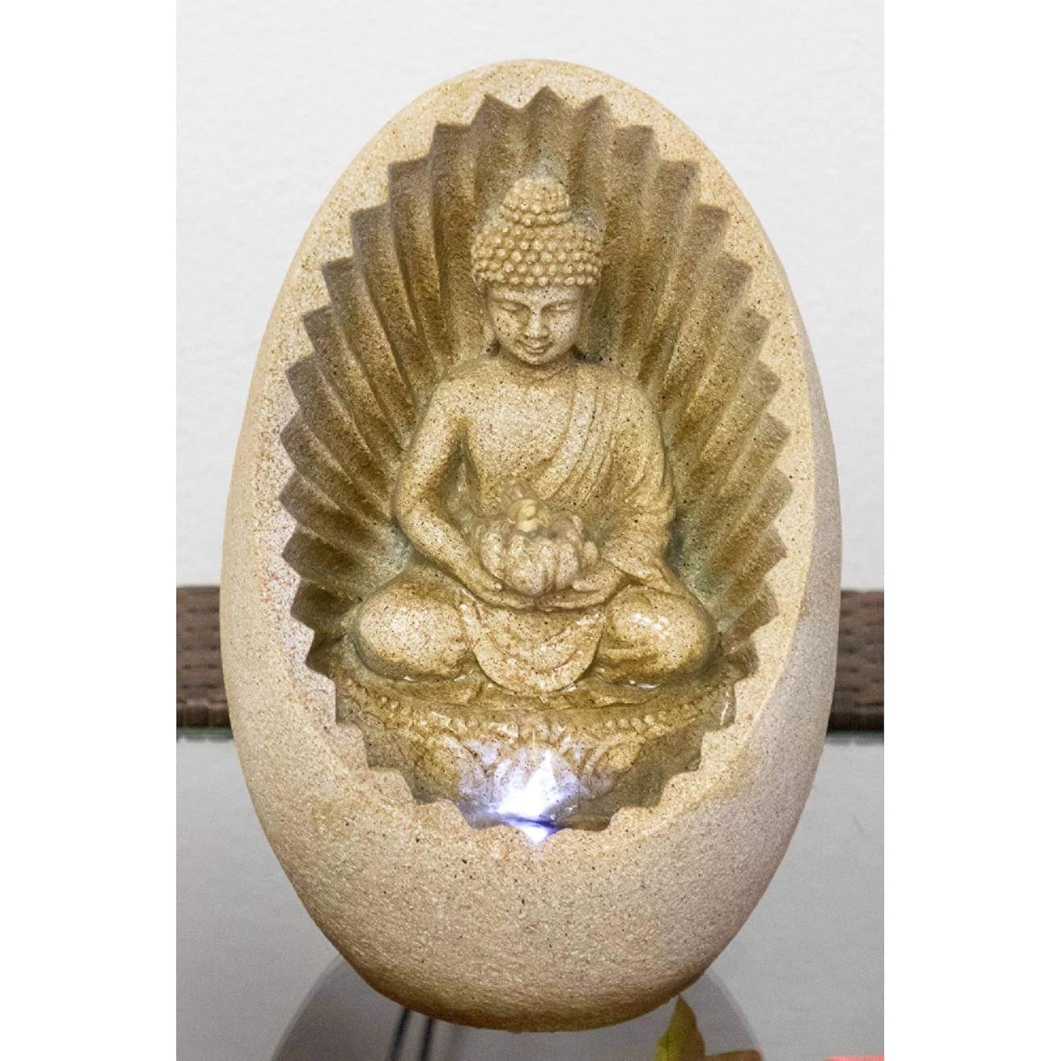 Fuente de Agua de Mesa Buda Zen Alpine WIN322 28 cm LED