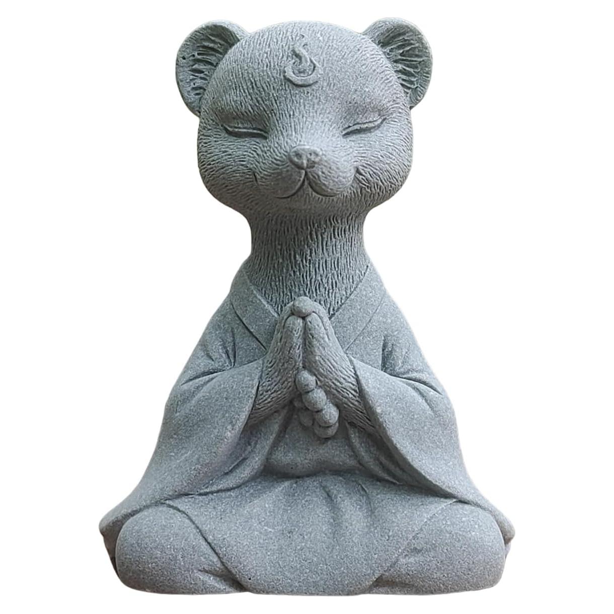 Estatua Zen Zorro Meditador Livelyfish para Acuario 11.94x8.89 cm