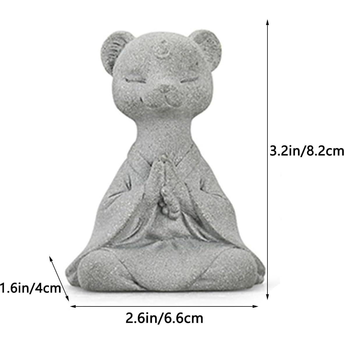 Estatua Zen Zorro Meditador Livelyfish para Acuario 11.94x8.89 cm