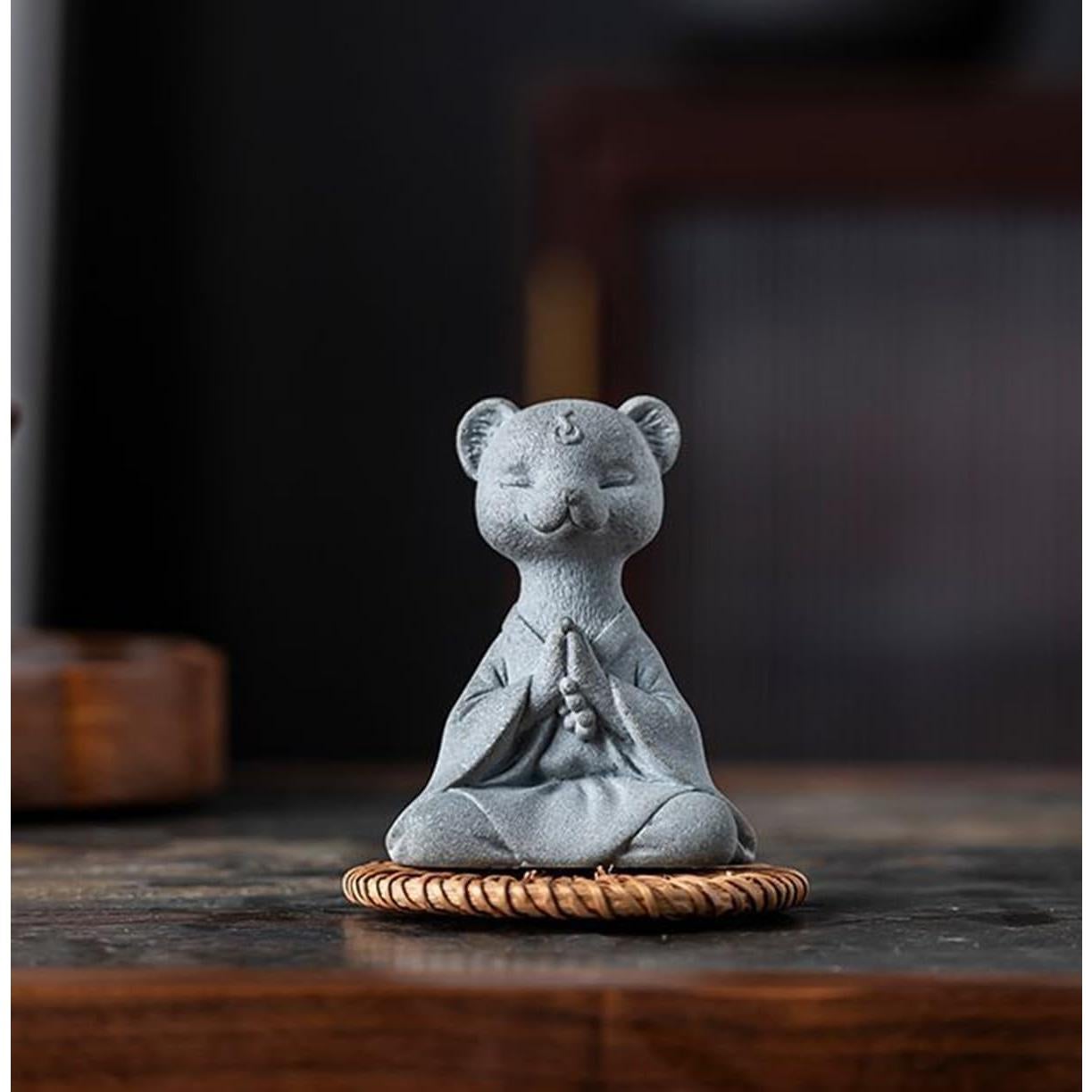 Estatua Zen Zorro Meditador Livelyfish para Acuario 11.94x8.89 cm