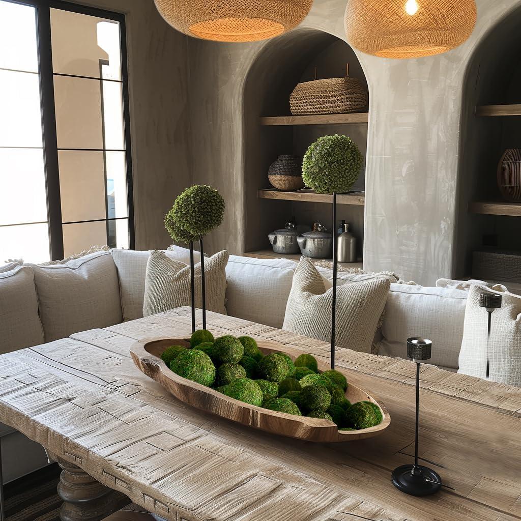 Paquete de 18 bolas de musgo seco decorativas Biubee