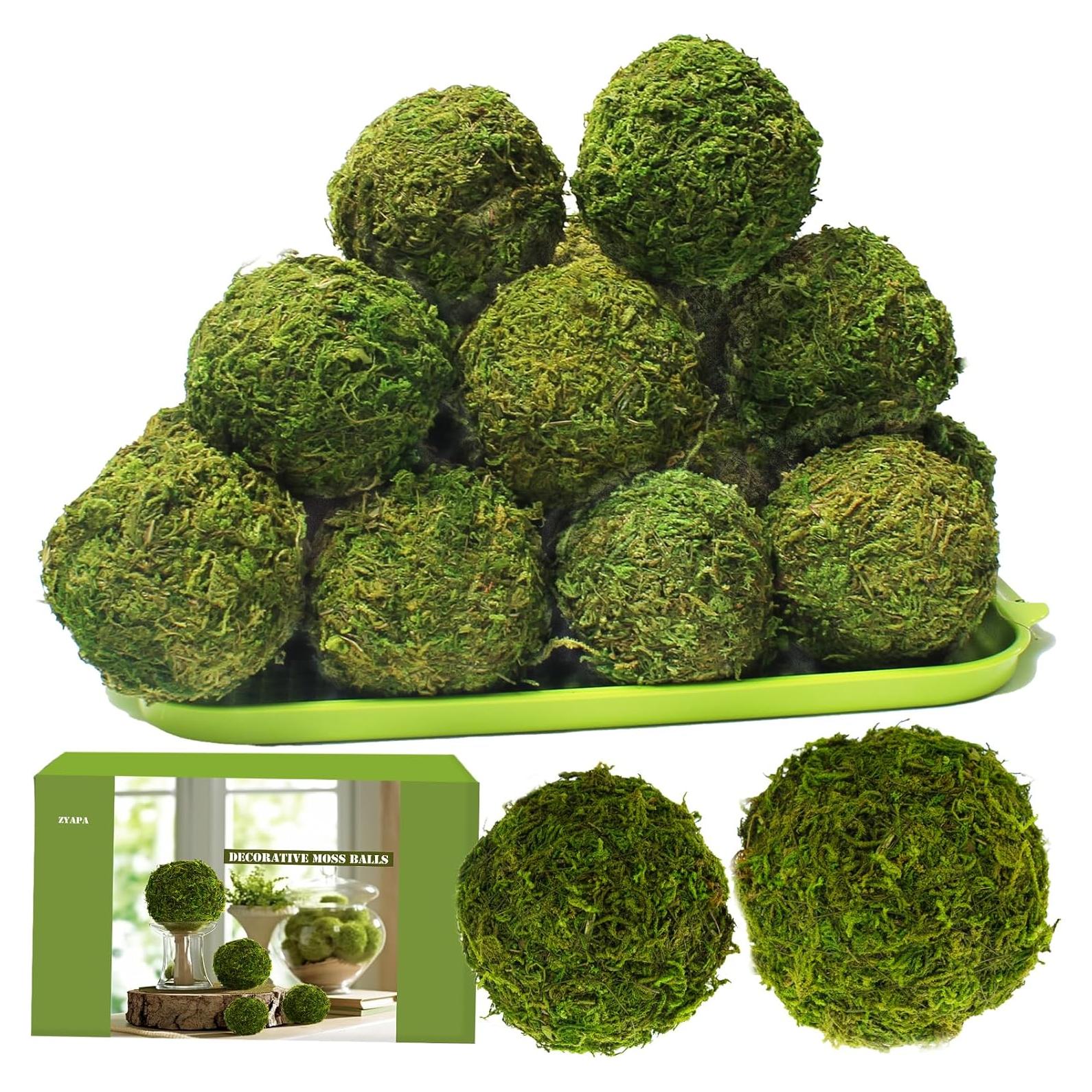 Bolas de Musgo Decorativas ZYAPA 21pcs Verde 7.1cm