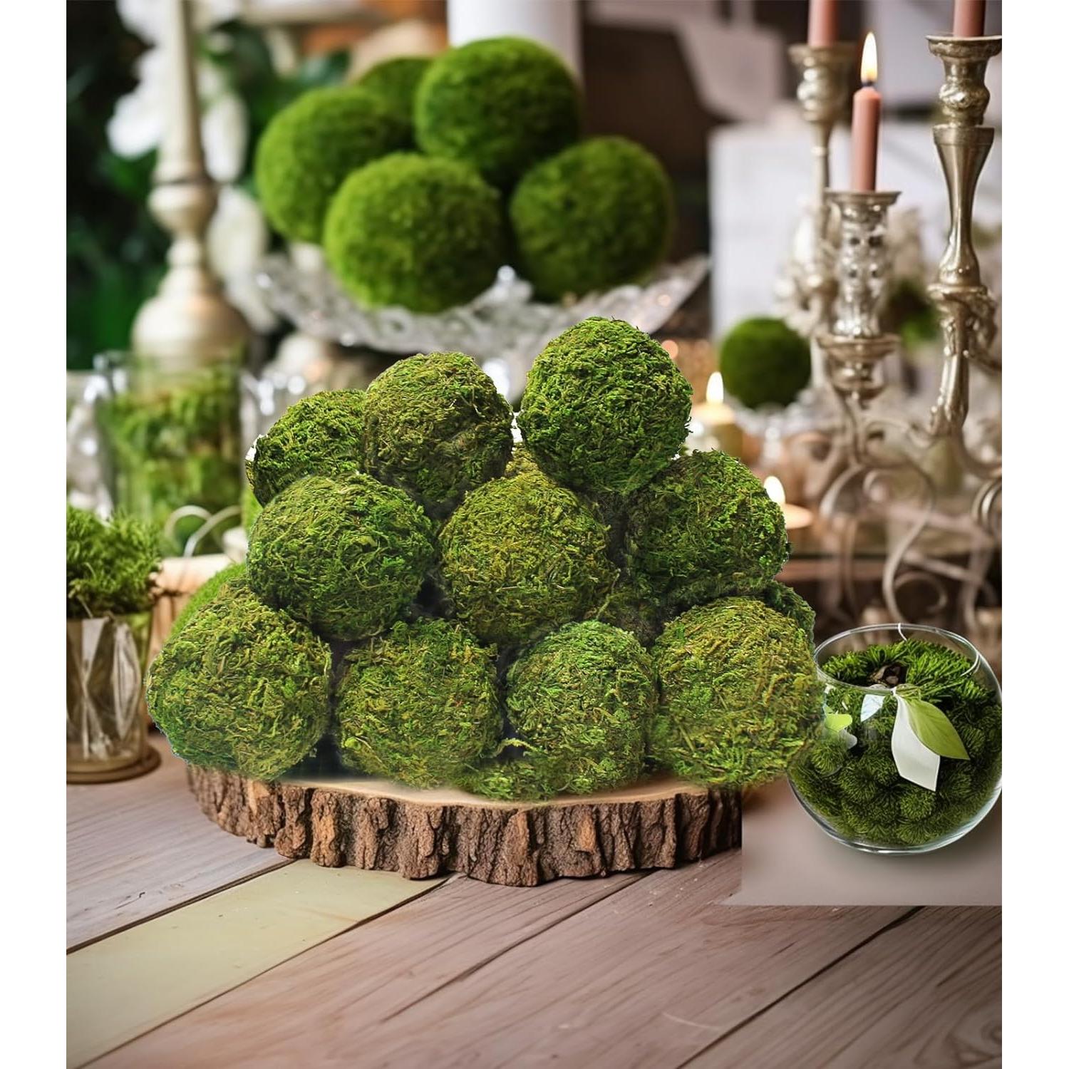 Bolas de Musgo Decorativas ZYAPA 21pcs Verde 7.1cm