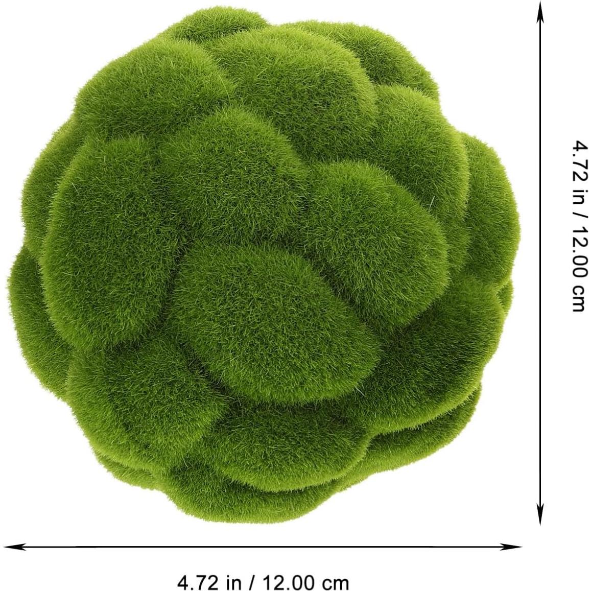 Bolas de Musgo Verde Artificial STOBAZA - 12cm y 10cm - Decoración