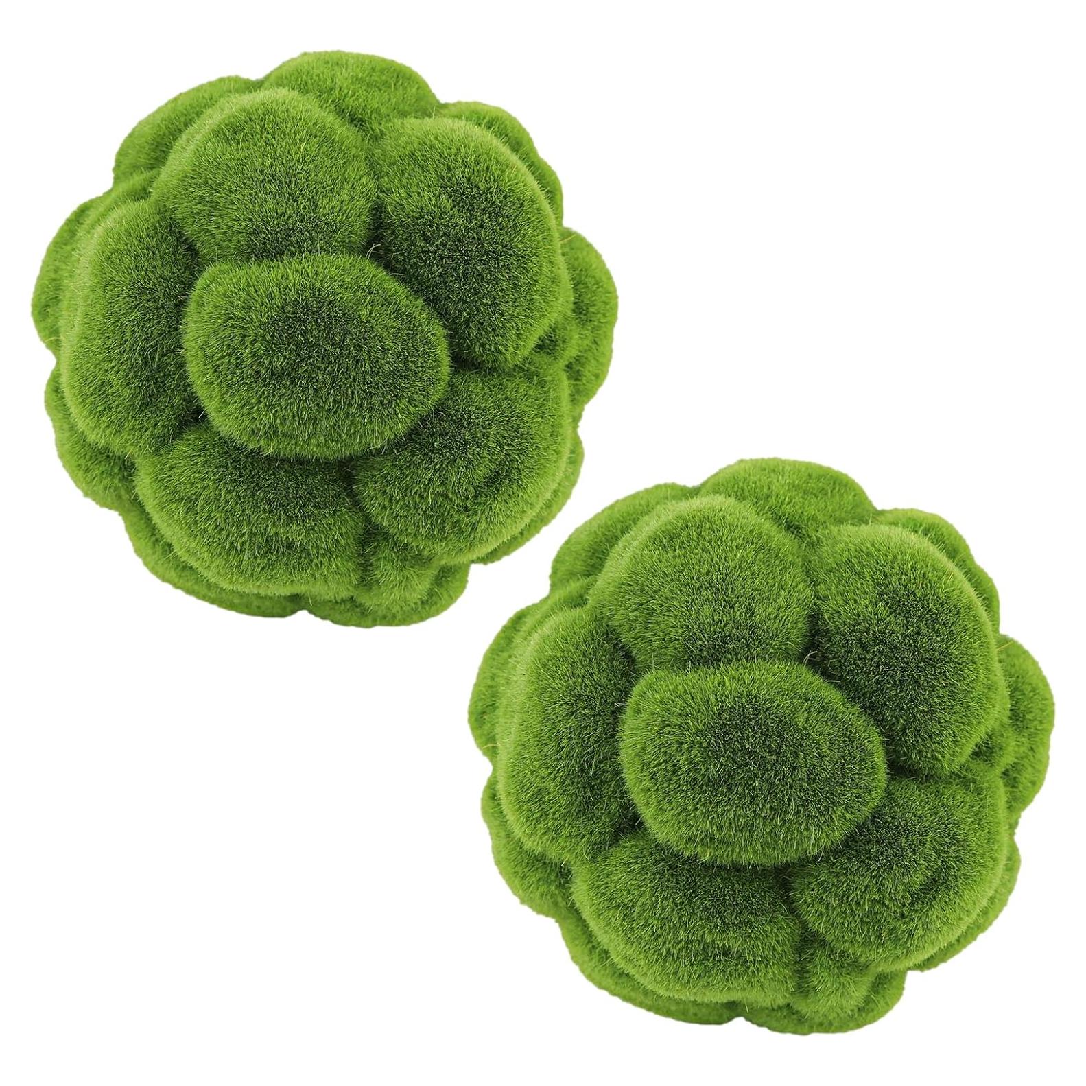 Bolas de Musgo Artificial LCJAOF - 10 cm Verde para Jardín