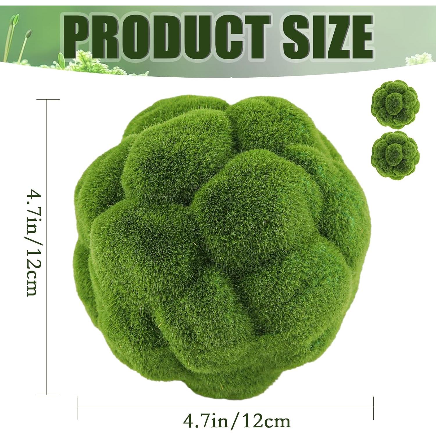 Bolas de Musgo Artificial LCJAOF - 10 cm Verde para Jardín