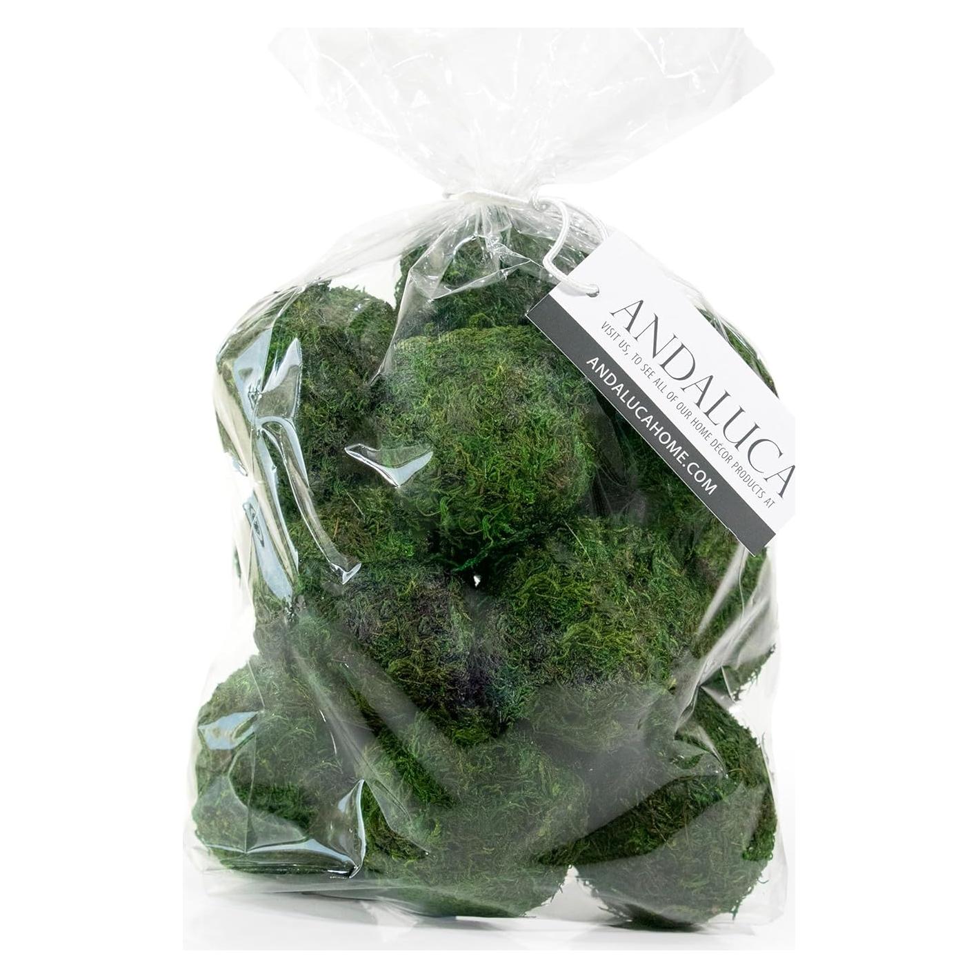 Bolas de Musgo Verde Decorativas ANDALUCA - Relleno de Tazón