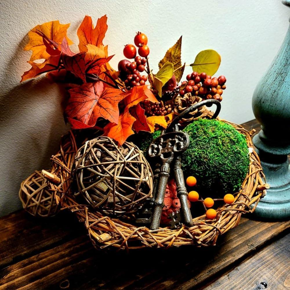 Bolas Decorativas de Musgo Verde YGbridge - 8 Pcs 8.89 cm