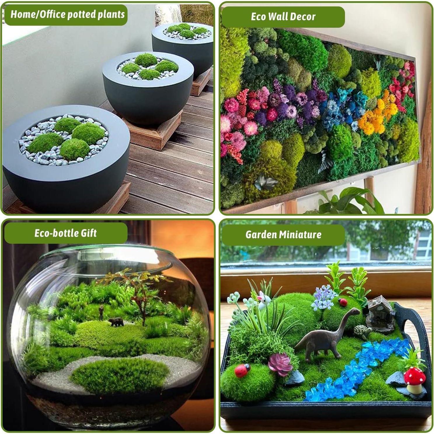 Rocas de Musgo Artificial CCINEE 34pcs 5 Tamaños Decoración