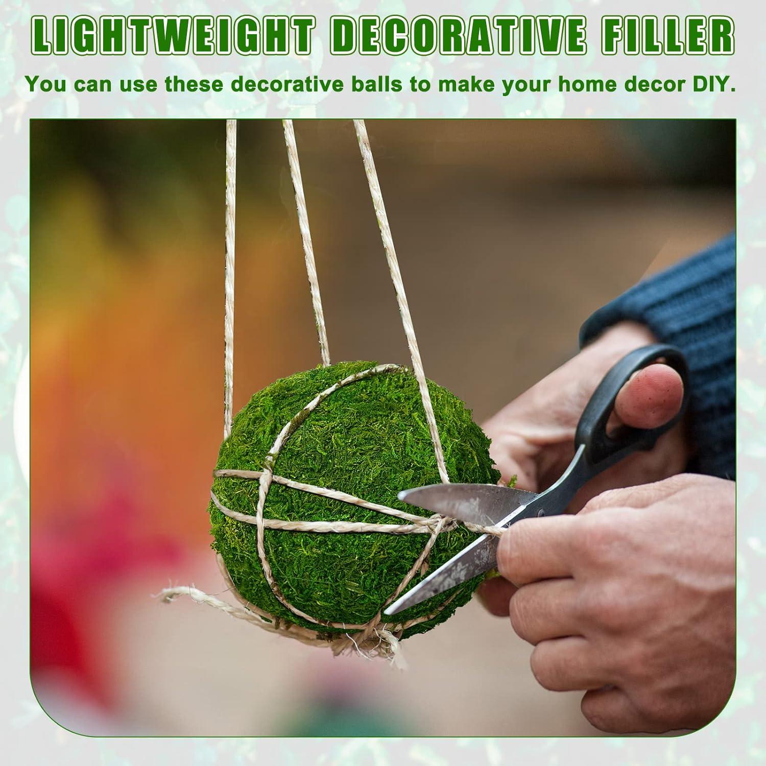 Bolas de Musgo Decorativas Amyhill 38 Pcs Verde Natural