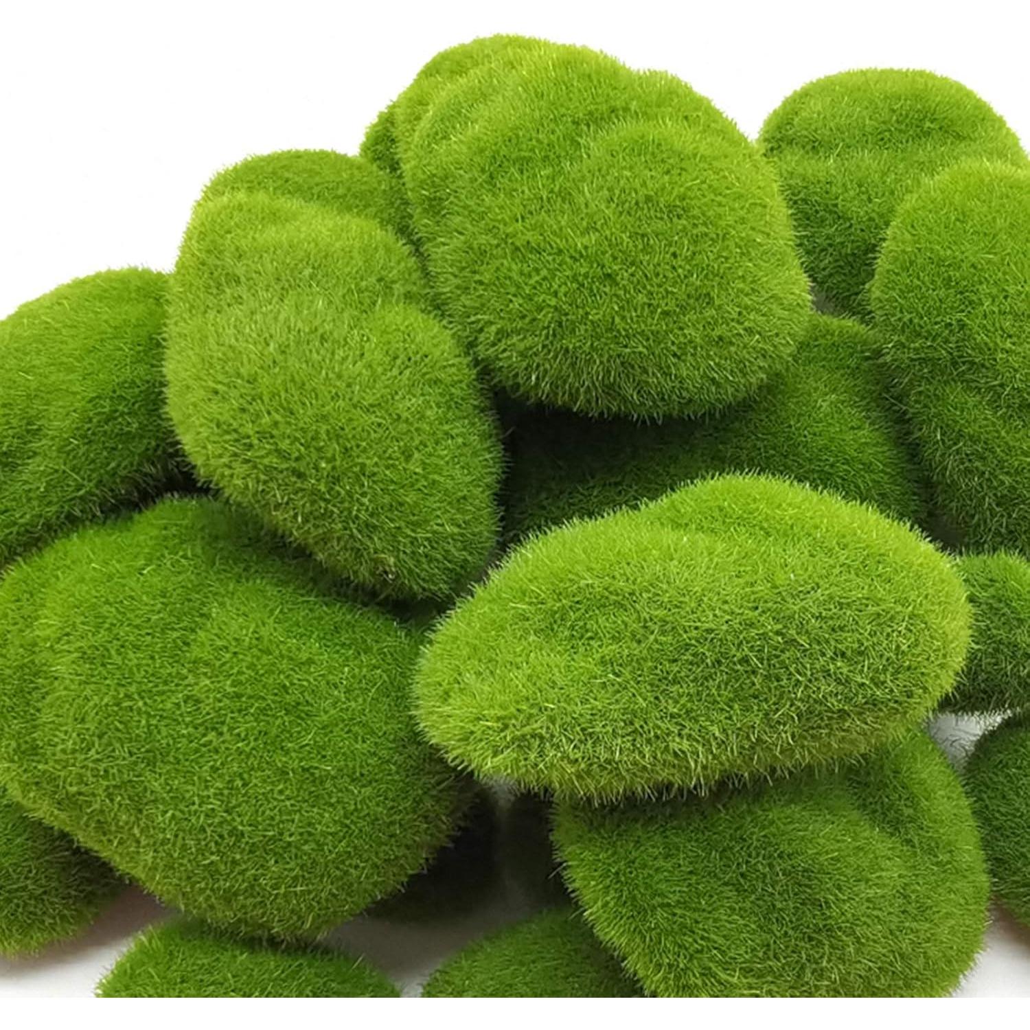 Rocas de Musgo Artificial YOOHUA 30PCS 3 Tamaños Verde