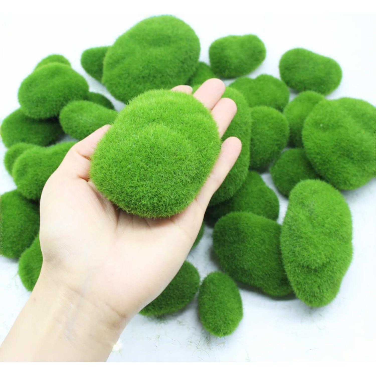Rocas de Musgo Artificial DoubleWood 35 Pcs Verde Decorativas