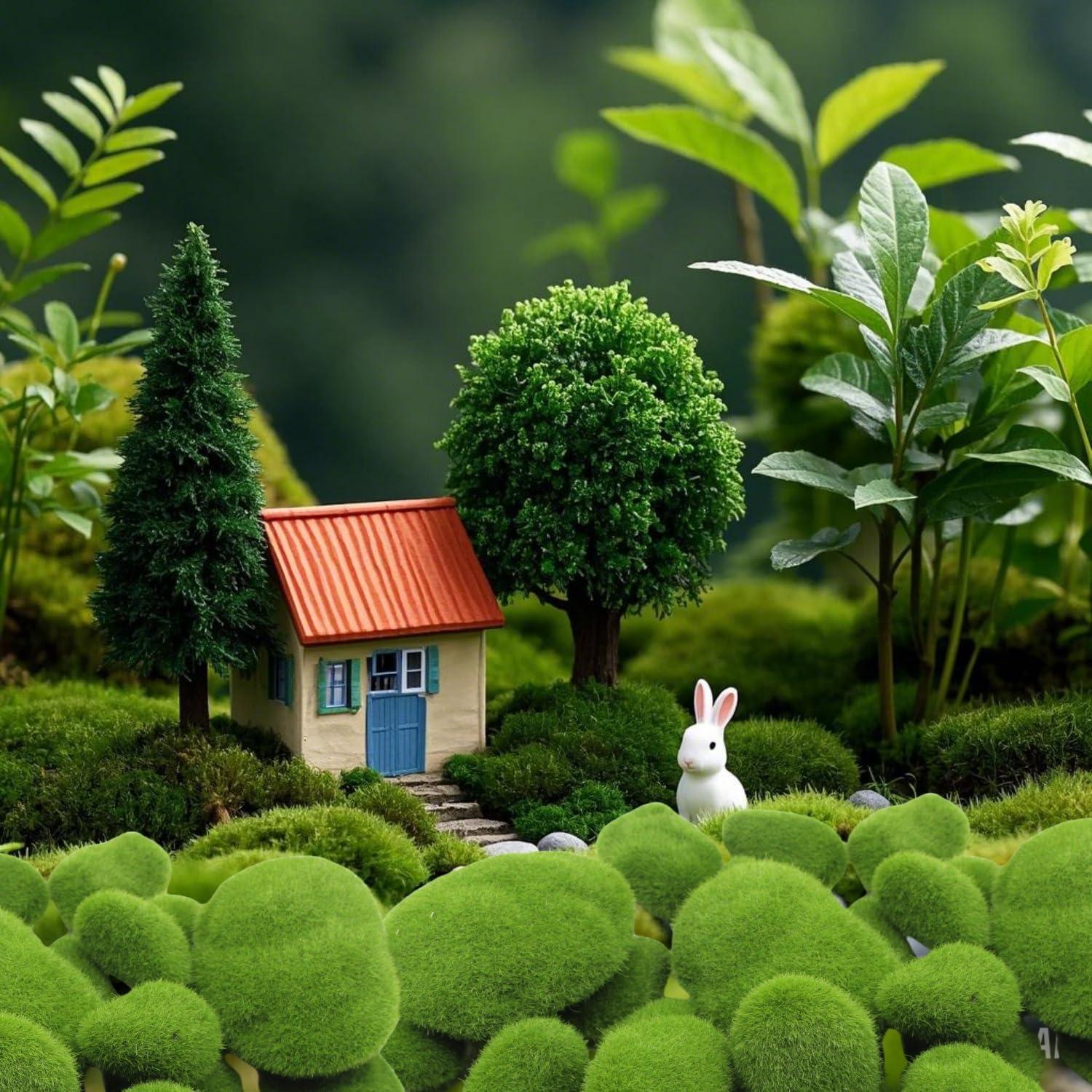 Rocas de Musgo Artificial DoubleWood 35 Pcs Verde Decorativas