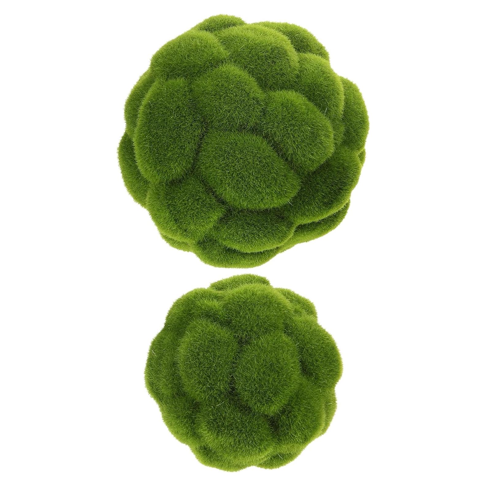 Bolas Decorativas de Musgo DOITOOL - 2 Piezas 10cm y 12cm