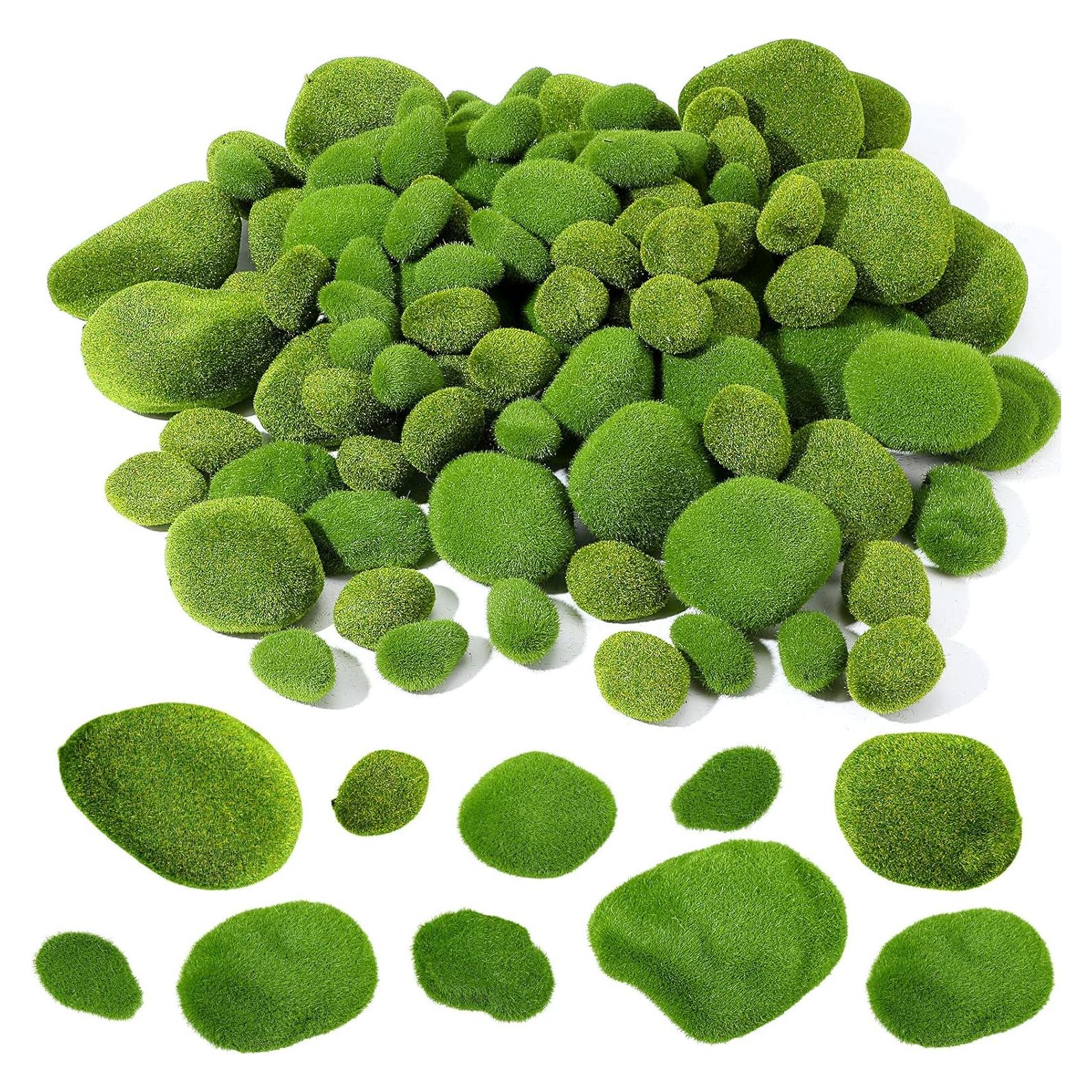 Bolas de Musgo Verde Tigeen 100 Pcs Decorativas 4.6-11.4 cm
