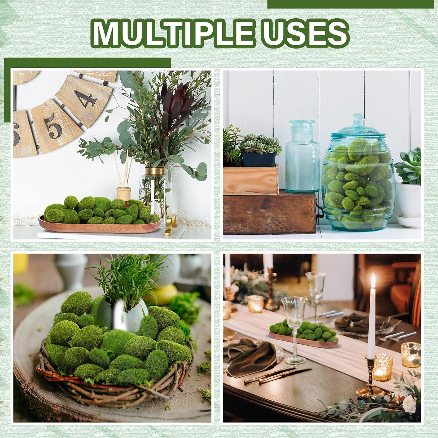 Bolas de Musgo Verde Tigeen 100 Pcs Decorativas 4.6-11.4 cm