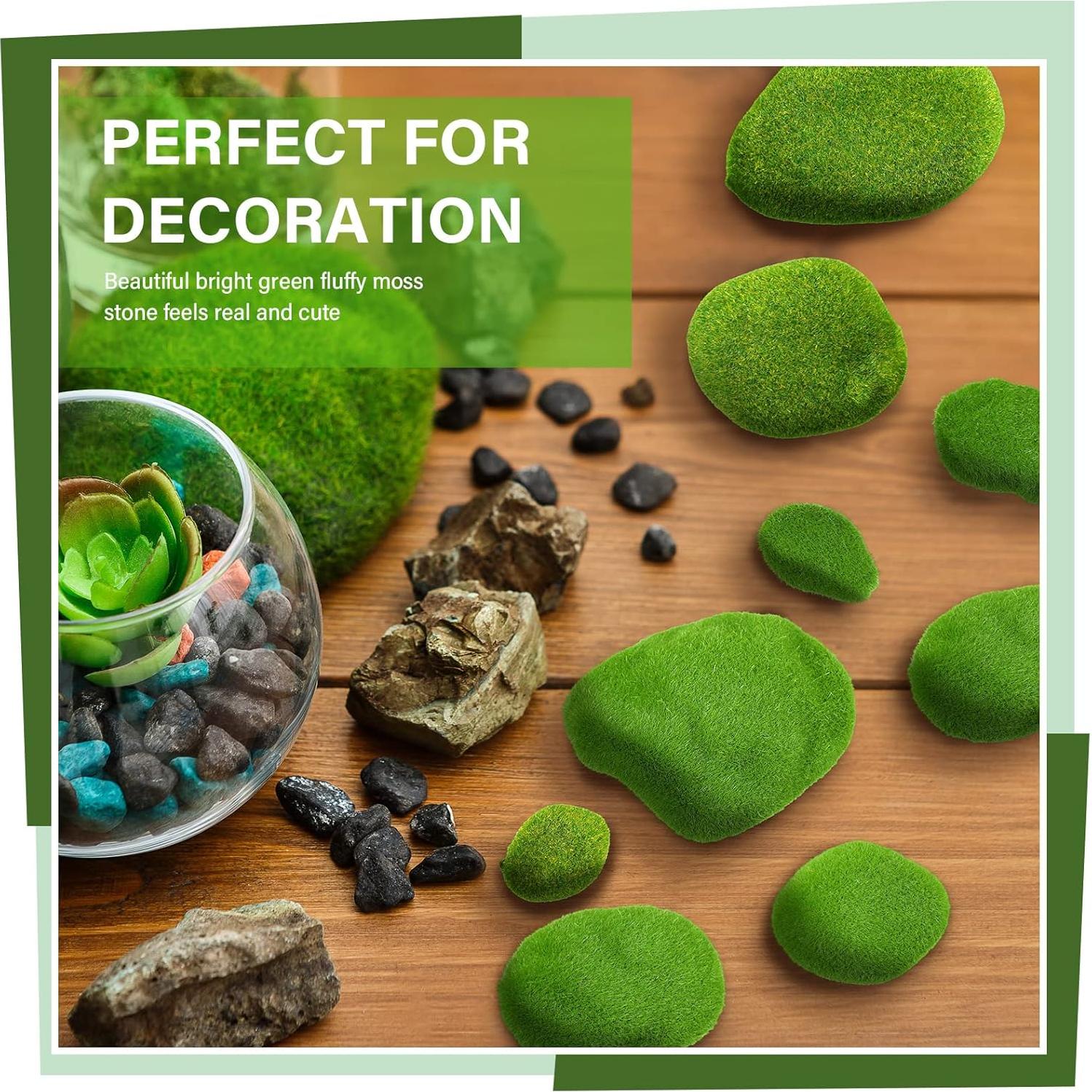 Bolas de Musgo Verde Tigeen 100 Pcs Decorativas 4.6-11.4 cm