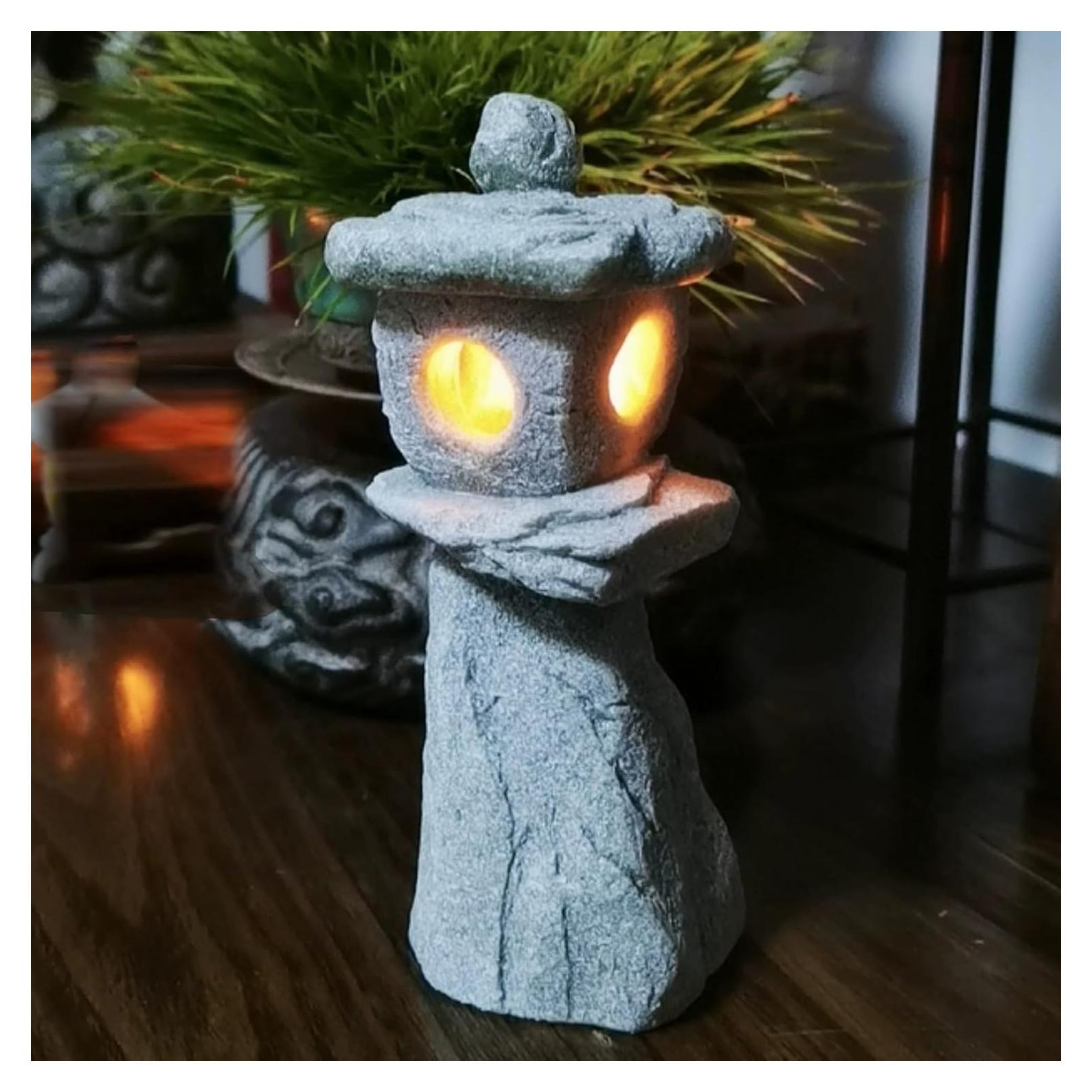 Estatua de lámpara LED de pagoda japonesa Daisylily 5.24 cm