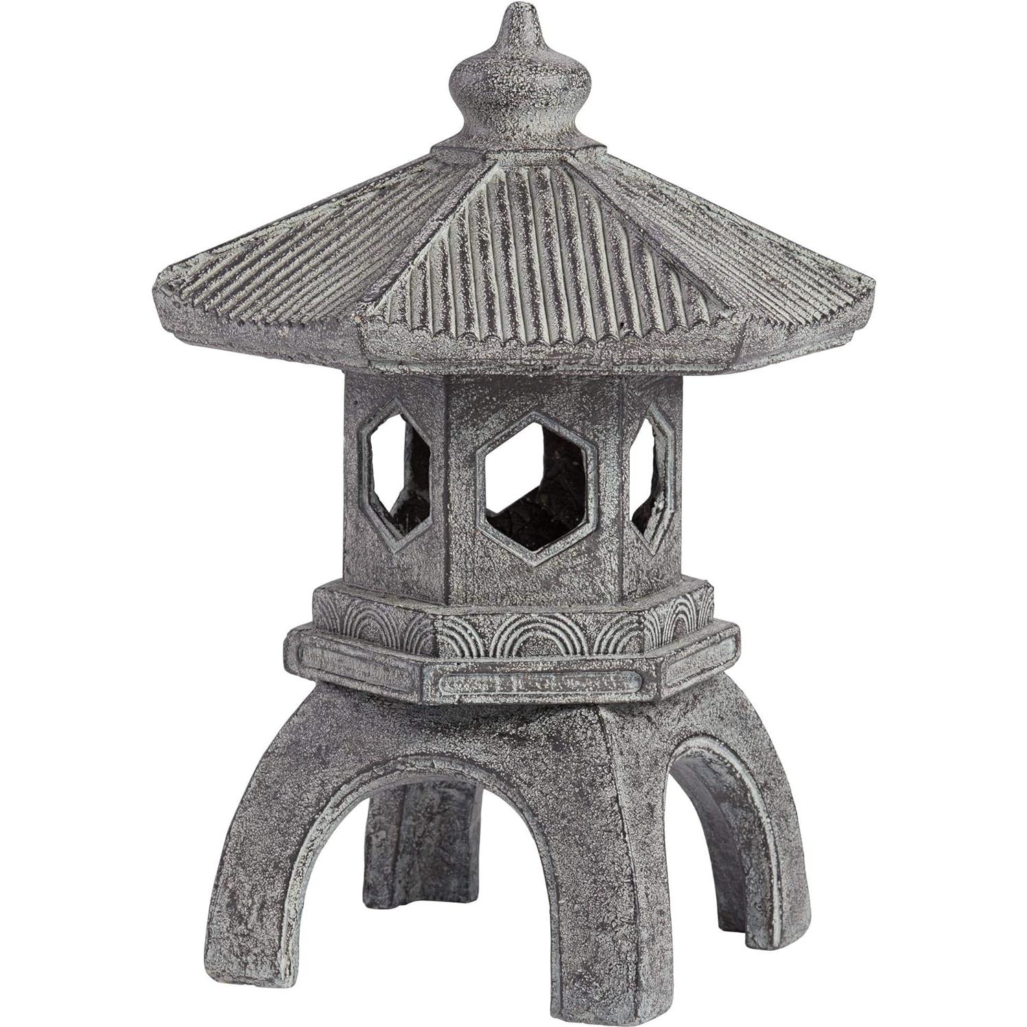 Estatua Pagoda John Timberland 42 cm Resina Gris Jardín