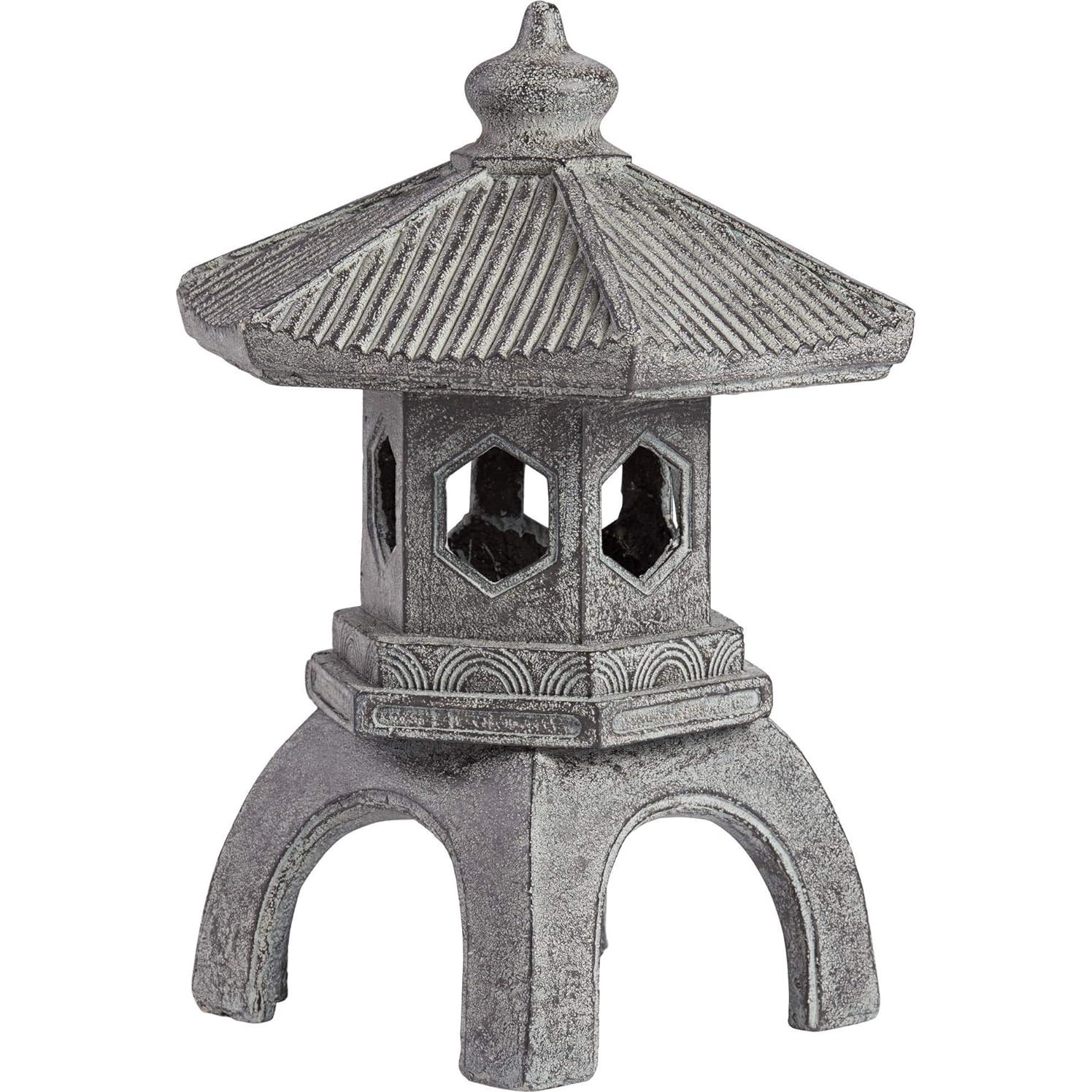 Estatua Pagoda John Timberland 42 cm Resina Gris Jardín