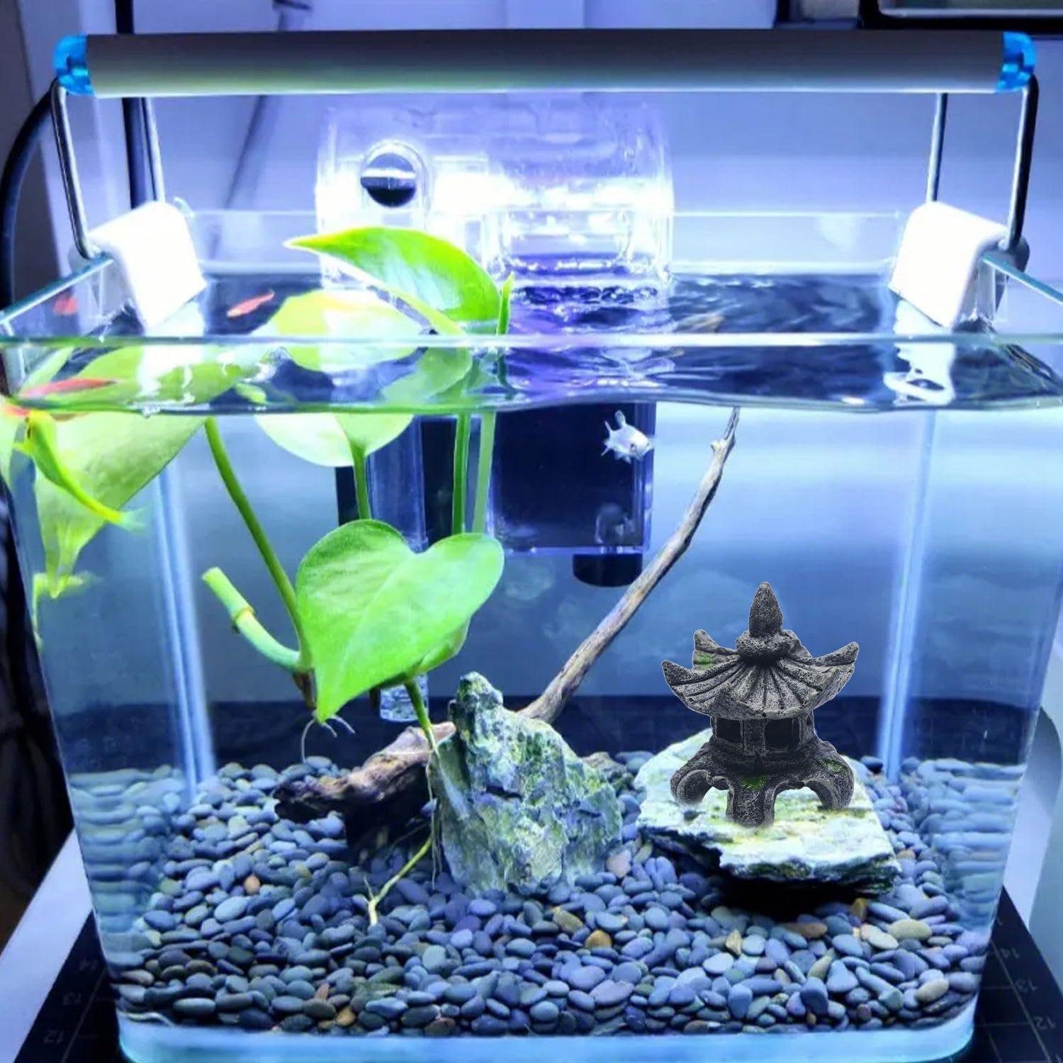 Estatua Pagoda Zen Saim para Acuario y Jardín 7.6cm Resina