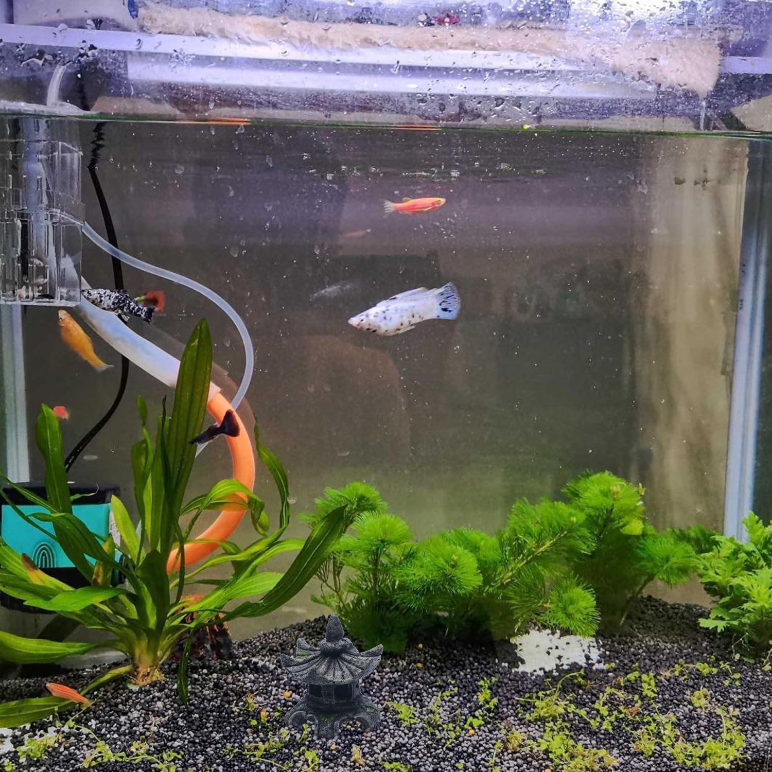 Estatua Pagoda Zen Saim para Acuario y Jardín 7.6cm Resina