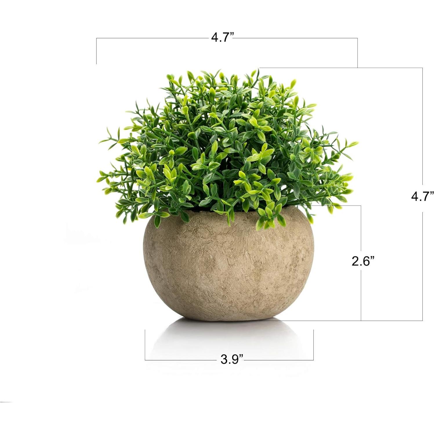 Set de 2 Plantas Artificiales Topiarias Velener - Verde 14.2x11.2 cm