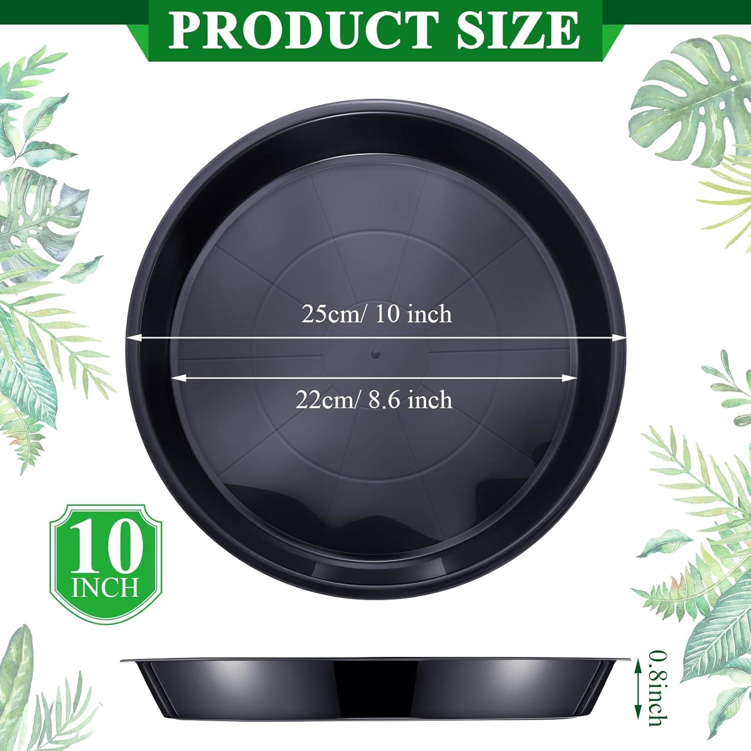 Paquete de 30 platos de plástico para plantas 25.4 cm Sawysine