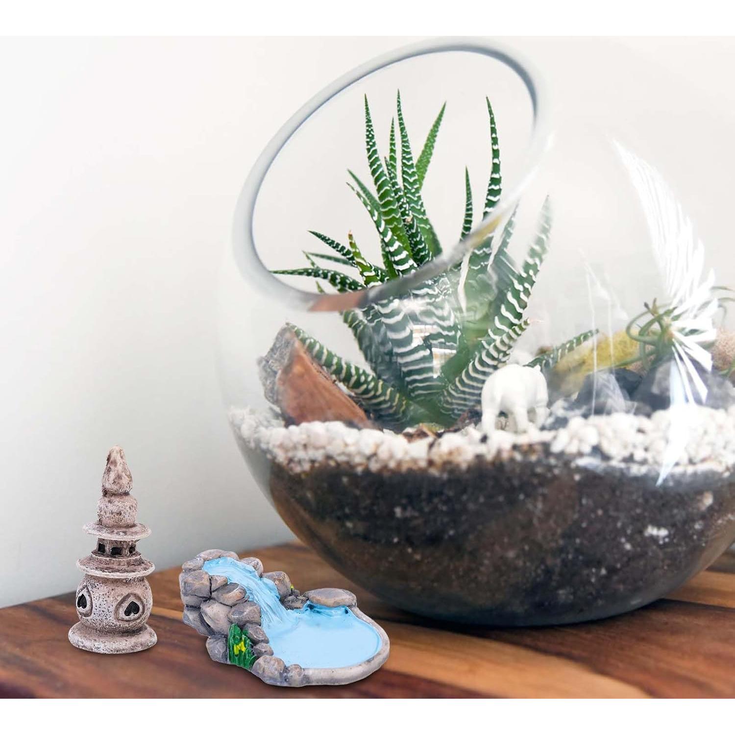 9 Adornos de Resina para Jardín Gosknor - Hadas y Puente