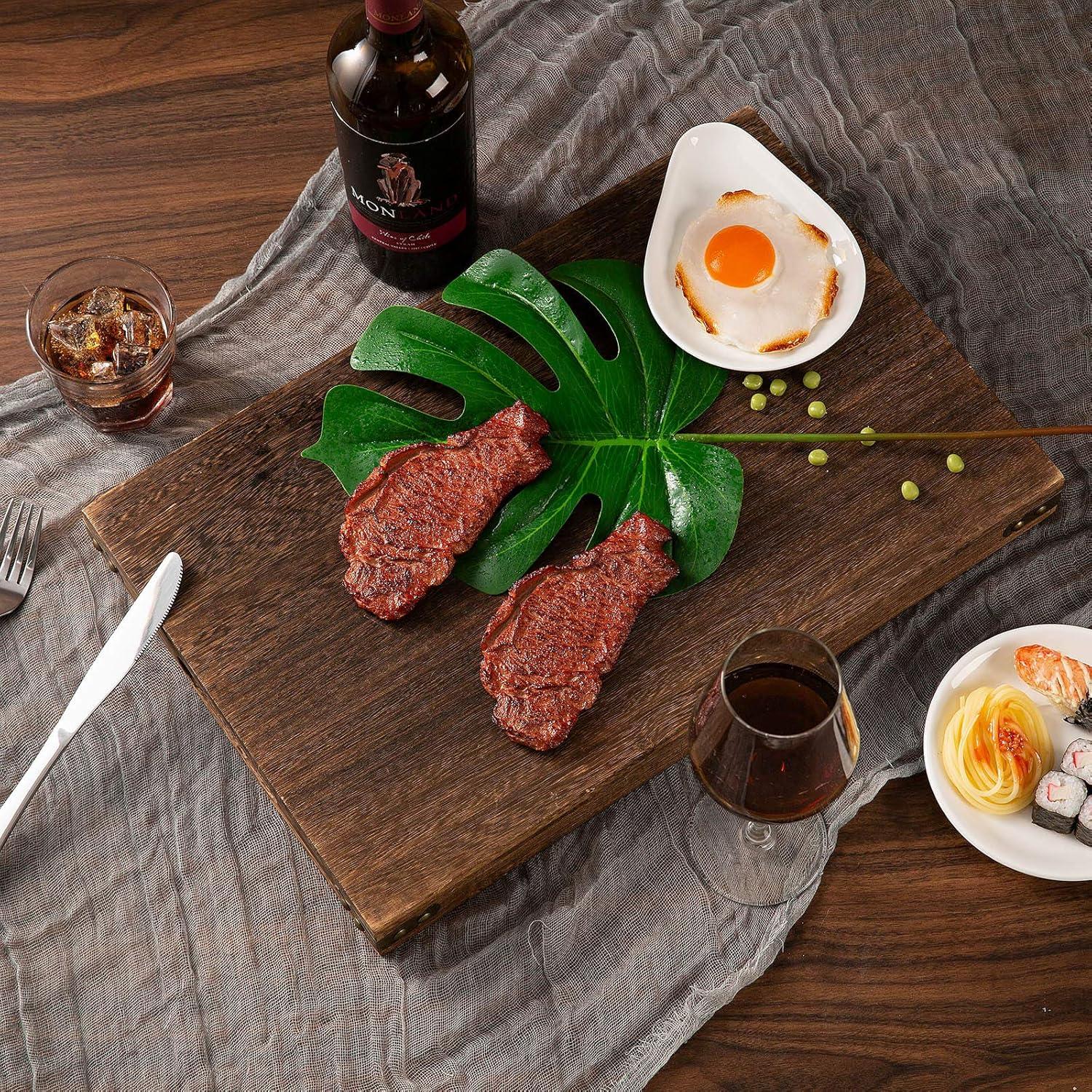 Set de 7 Bandejas Rectangulares de Madera Yangbaga Rústica