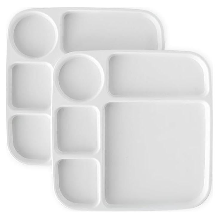 Bandeja Dividida para Microondas Nordic Ware, Set de 2, Blanca