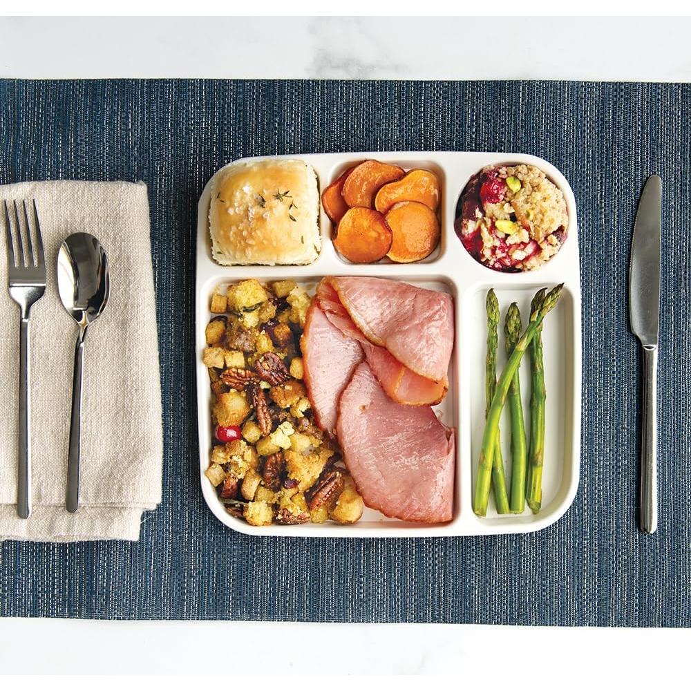 Bandeja Dividida para Microondas Nordic Ware, Set de 2, Blanca