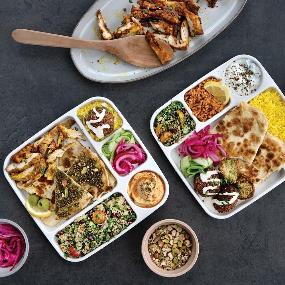 Bandeja Dividida para Microondas Nordic Ware, Set de 2, Blanca